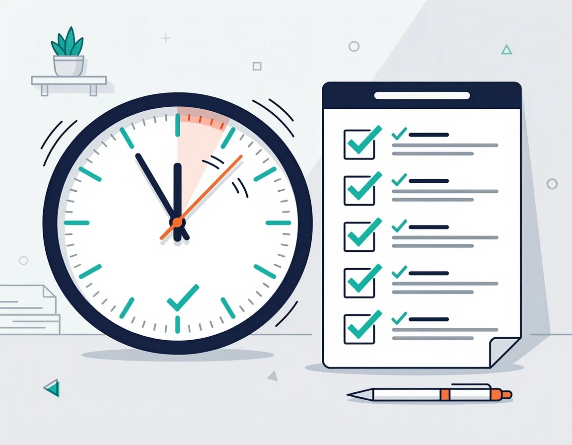 출생일 기준 60일 이내 신청 기한을 강조하는 시계와 체크리스트