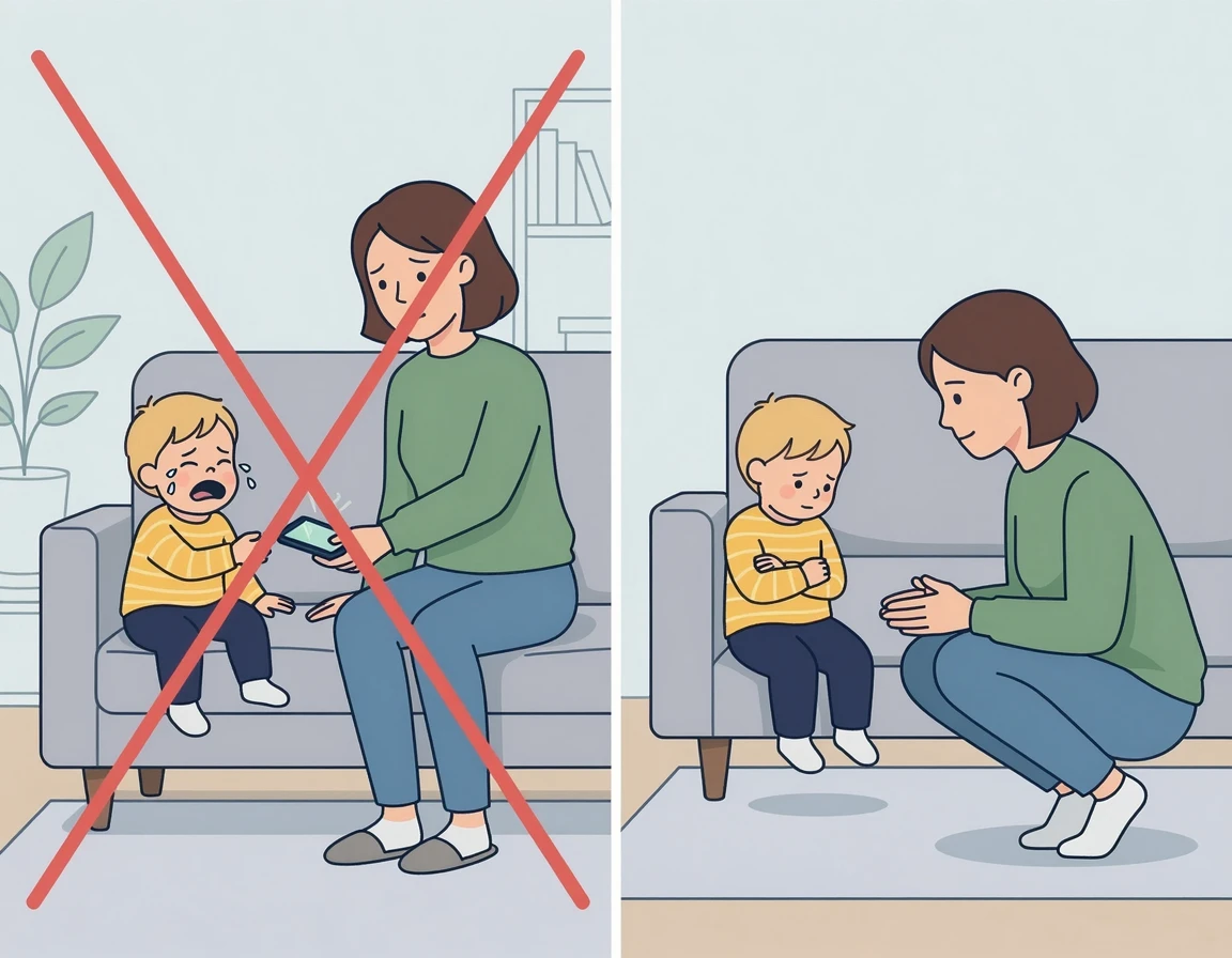 잘못된 훈육 방식과 올바른 훈육 방식 비교